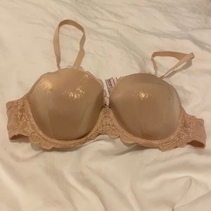 Victorias Secret Nude Shimmer Bra 38 B